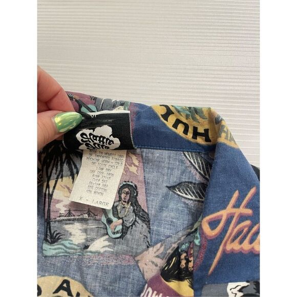 Hilo Hattie Y2K Vintage Hawaii Hawaiian 80s Short Sleeve Button Up Shirt Size XL - Picture 2 of 7